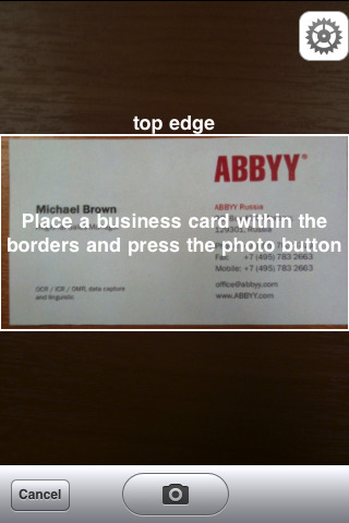  3  ABBYY Business Card Reader  iPhone 3GS