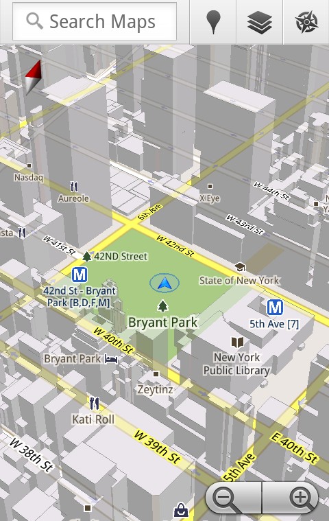  2   Google Maps 5  Android: 3D  - ()
