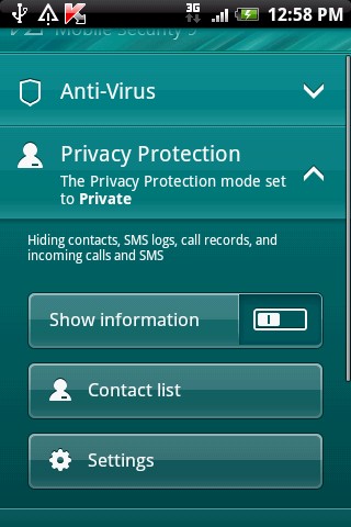  1  Kaspersky Mobile Security 9     Android Market
