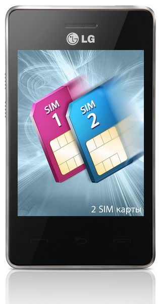  1  LG T375: 2 SIM-, Wi-Fi   