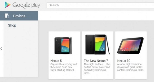 Nexus 5    Google Play   349 