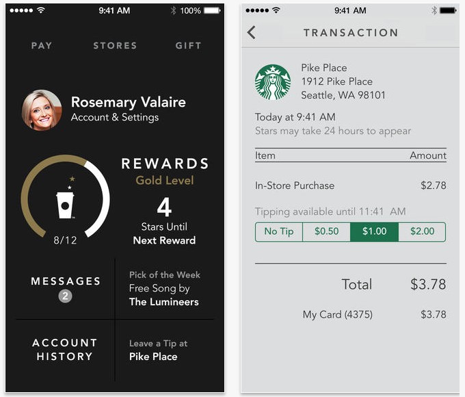  2   Starbucks  iPhone:      -