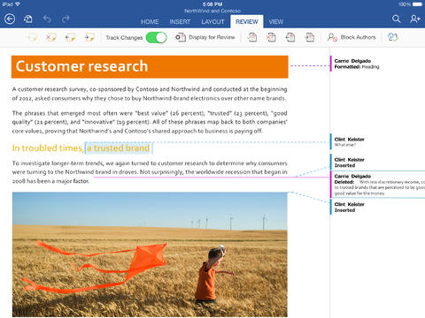  5  Word, Excel  PowerPoint  iPad:   App Store
