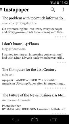 Instapaper  Android  