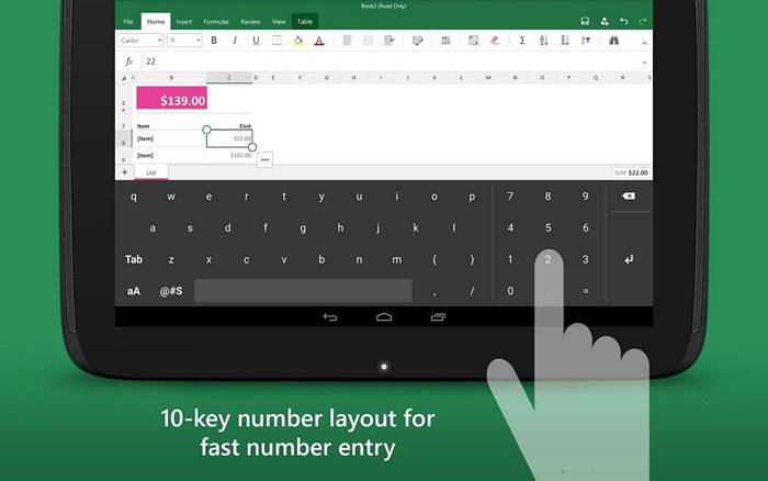  2  Android-  Excel  Microsoft:  