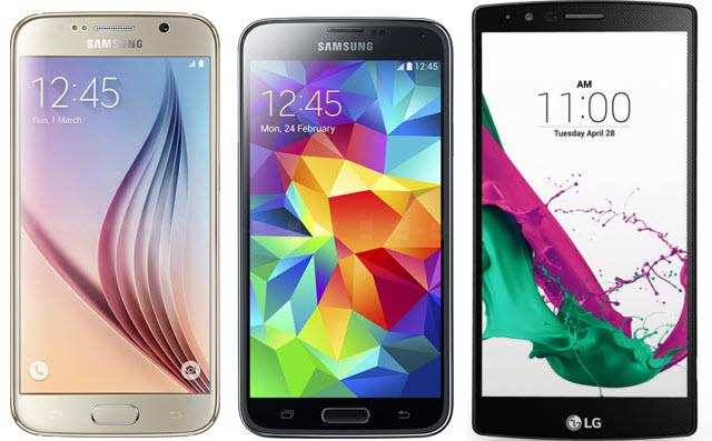  2  LG G4:     Samsung Galaxy S6