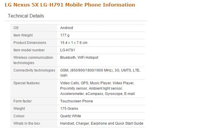  3  LG Nexus 5X:     